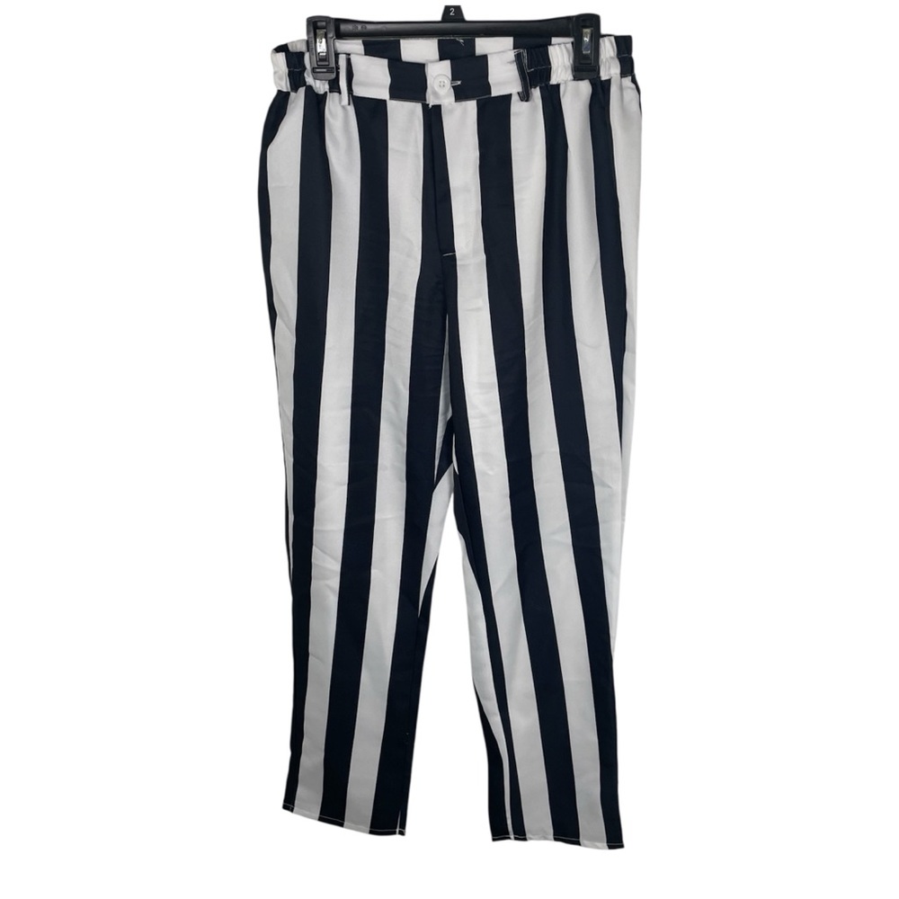 Beetlejuice‎ Black and White Striped Pants, S
